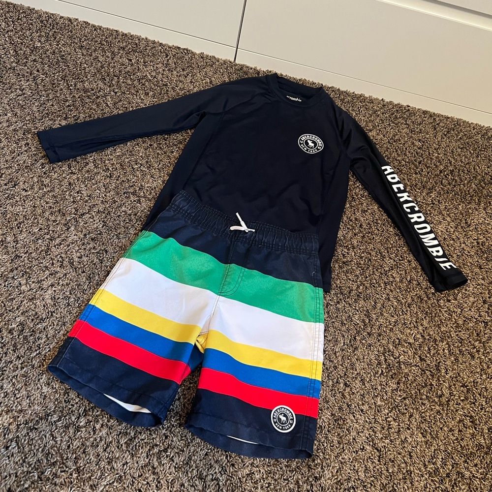 Abercrombie Colorful Striped Swim Set